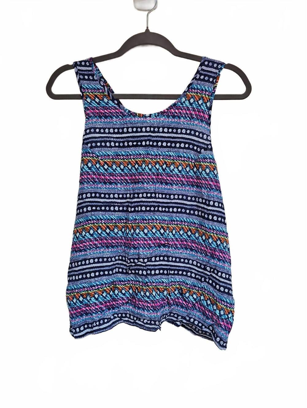 Vera Bradley Geometic Multicolor Racerback Pajama Tank Top Womens Size Small
